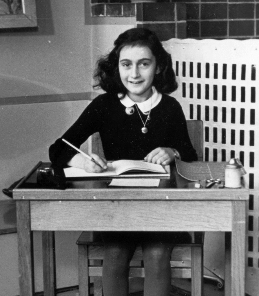 Anne Frank sitting