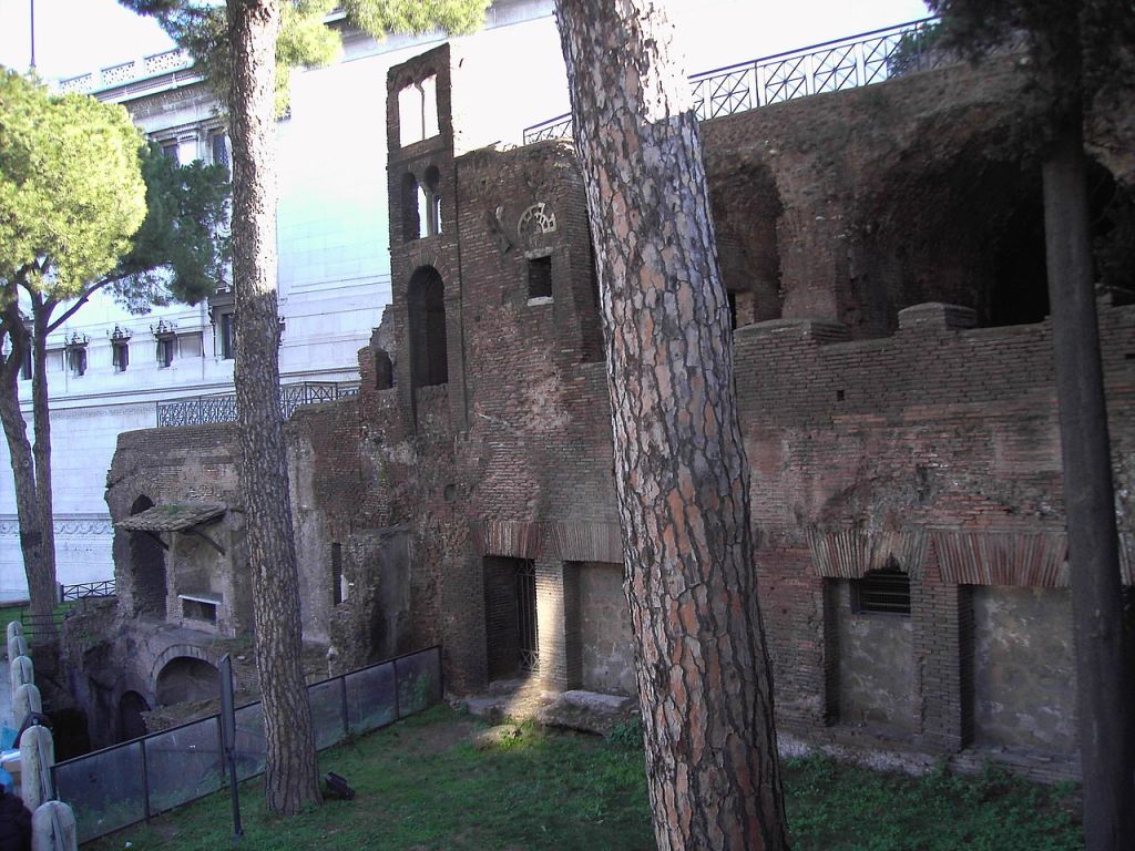The remains of a destroyed roman building.