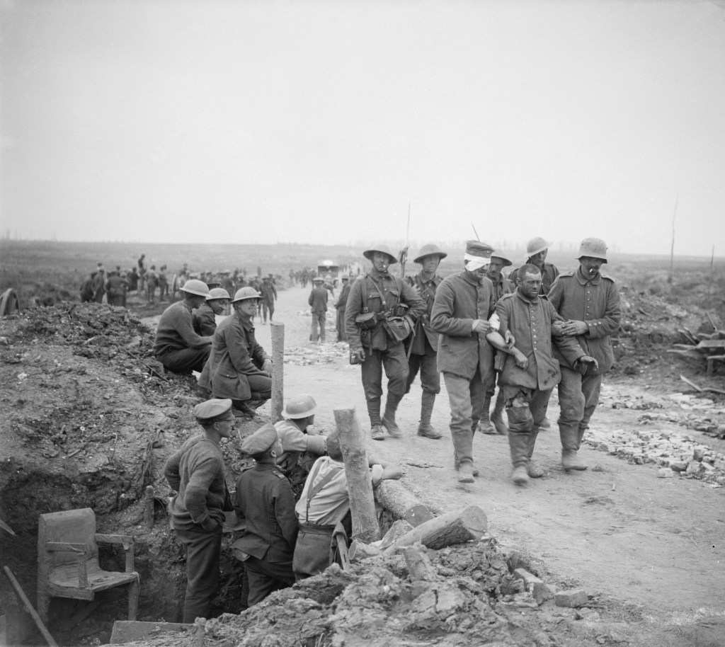 British soldiers and German Prisoners of War