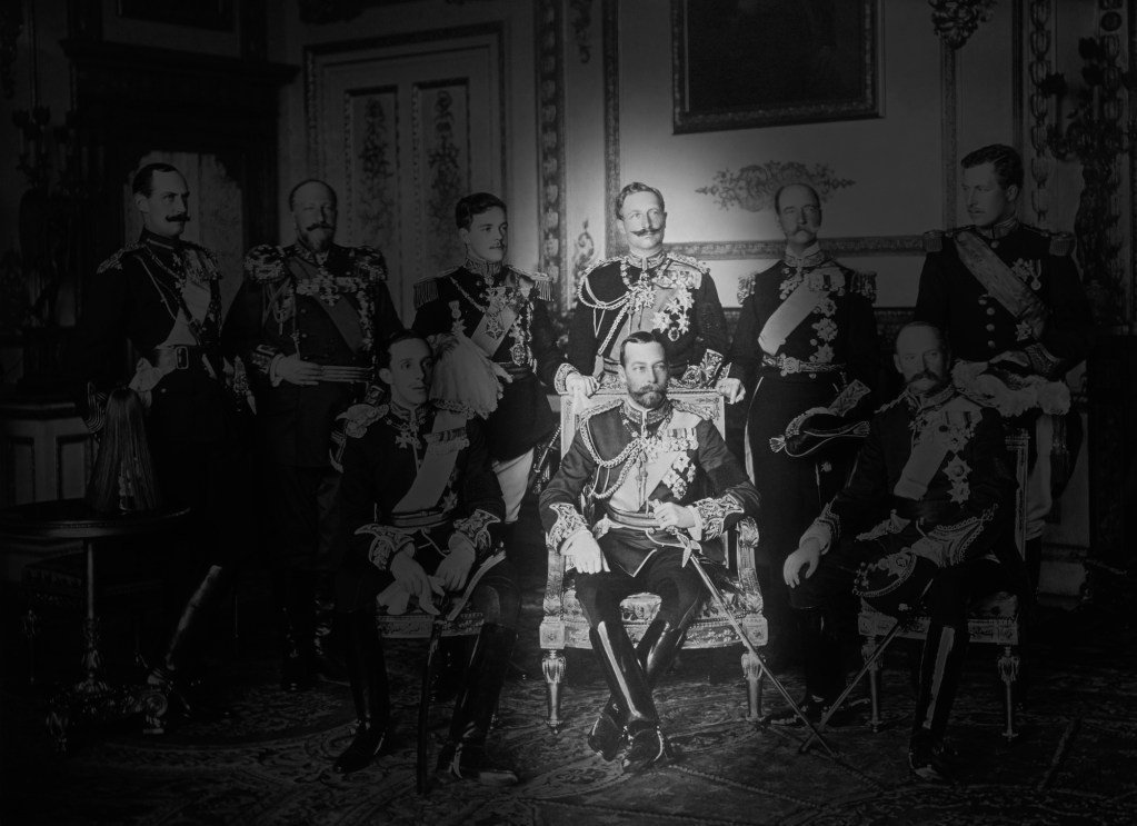 Cousins Kaiser Wilhelm II and King George V photographed together