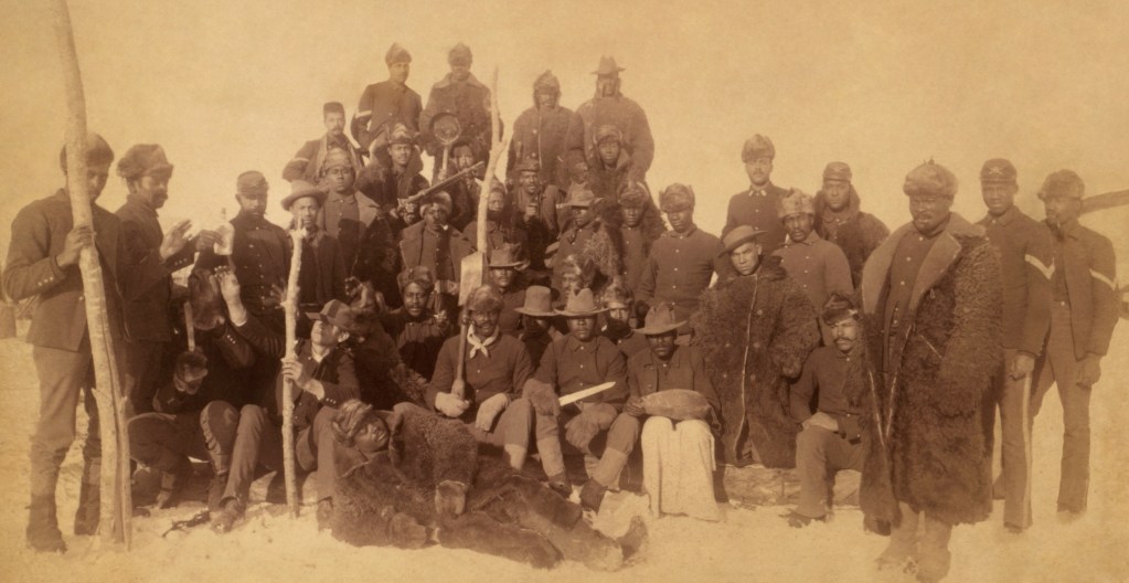 Group of Buffalo Soldiers in 1890