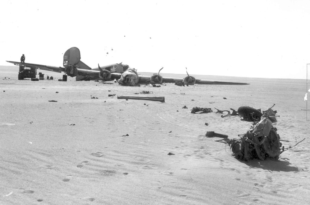 wreckage of the Consolidated B-24D Liberator Lady Be Good