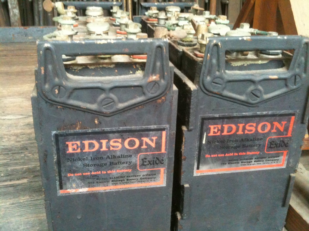 The Nickel-iron batteries first manufactured by Thomas Edison in 1901.