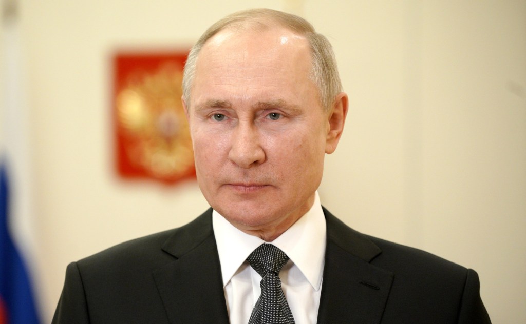 Vladimir Putin in a suit