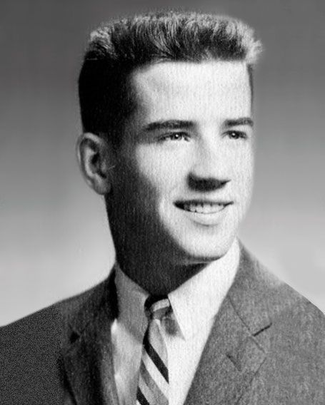 Yearbook photo of President Joe Biden