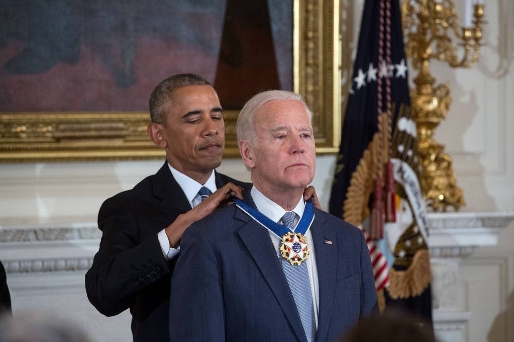 Joe Biden with the Presidential Medal of Freedom