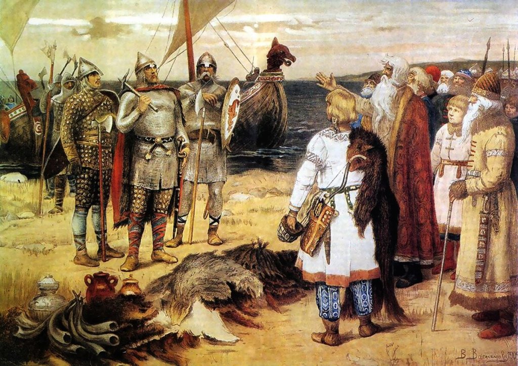 Rurik arriving in Ladoga in the 9th Century