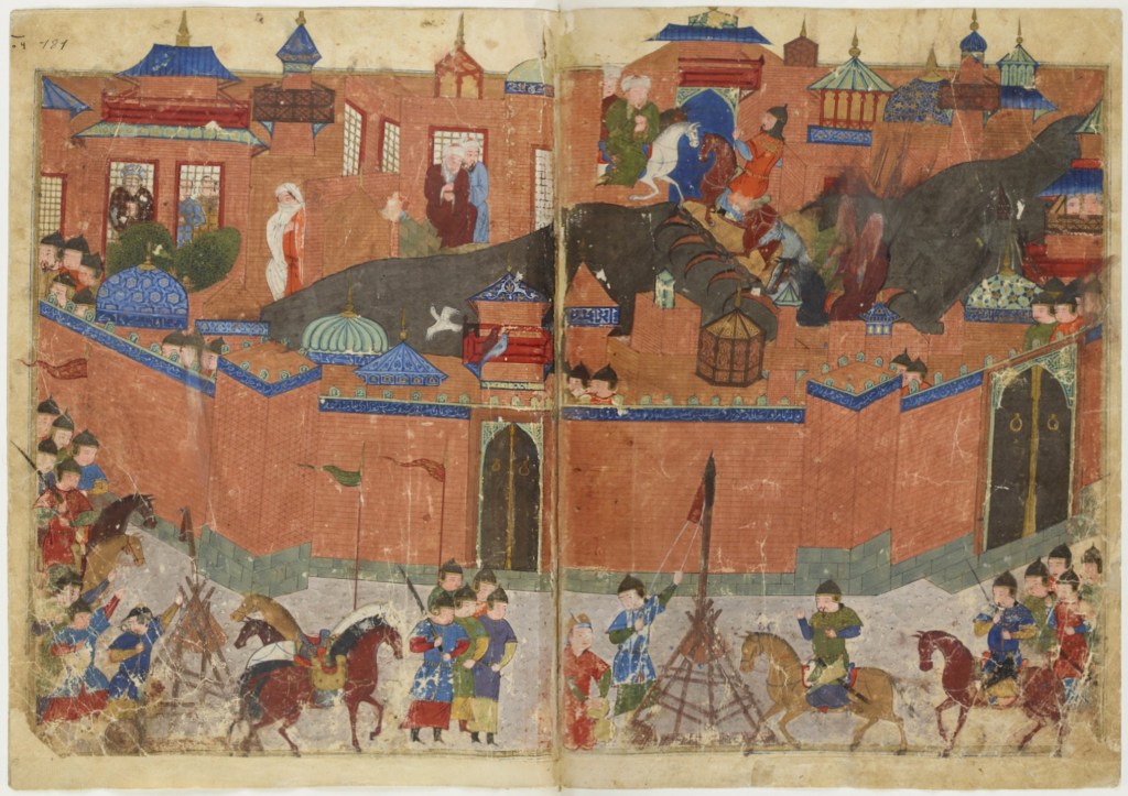Mongols besieging Baghdad in 1258