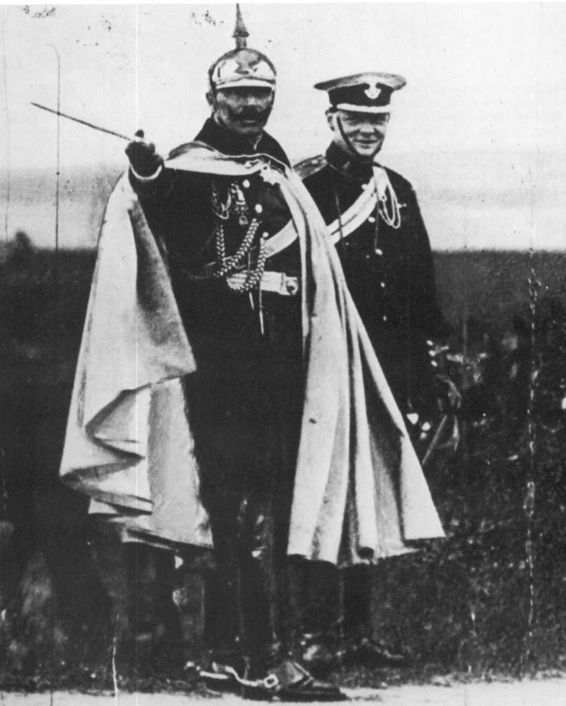 Winston Churchill and German Emperor Wilhelm II during a military autumn maneuver near Breslau, Silesia, Germany in 1906.