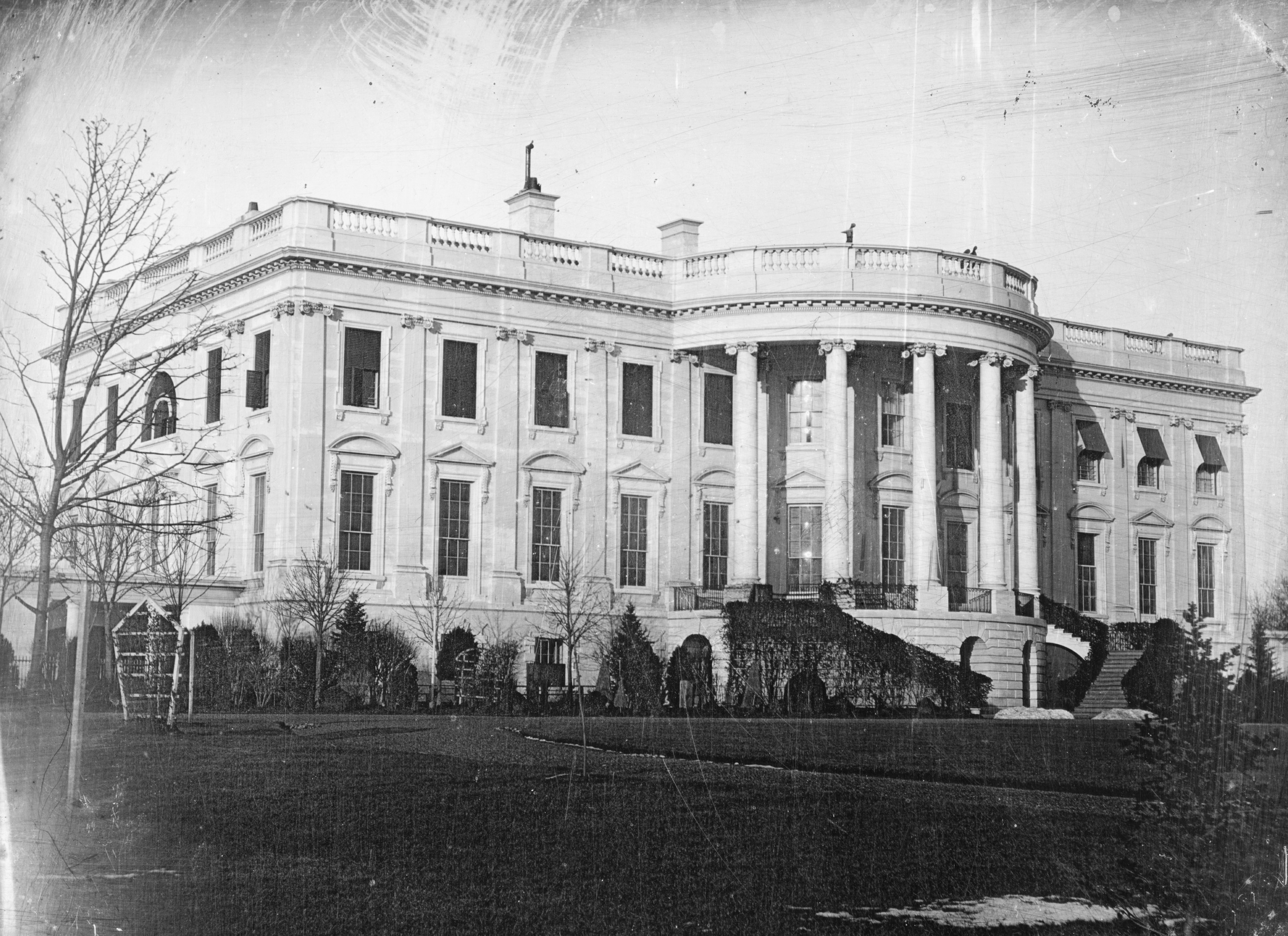 The first known photograph of the White House HistoryColored