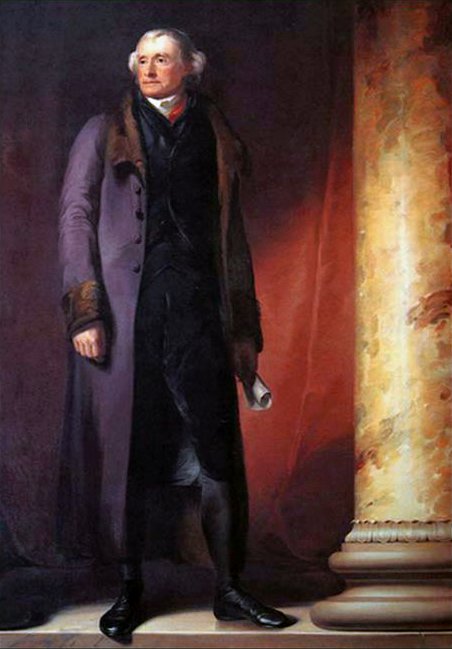 Portrait of Thomas Jefferson hanging in West Point