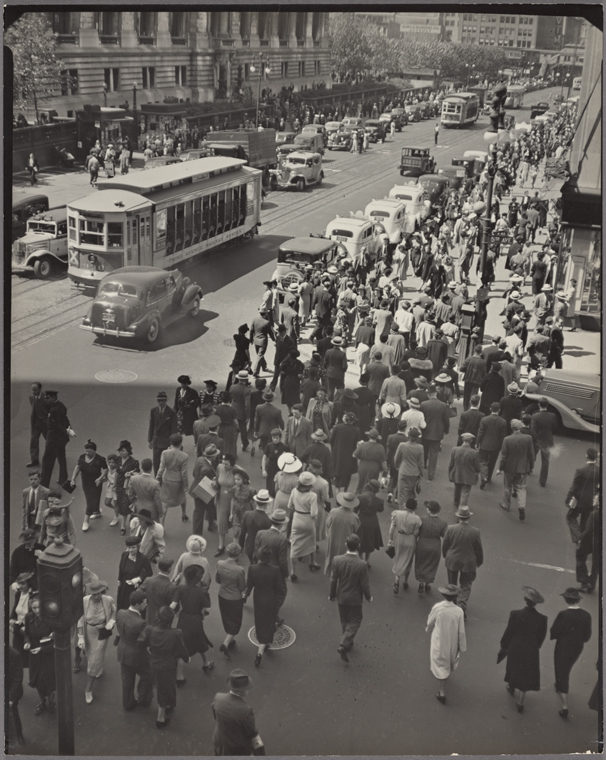 Tempo of the City: II, Fifth Avenue and 42nd Street, Looking west from Seymour Building, 503 Fifth Avenue