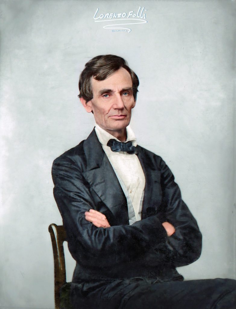 US President Abraham Lincoln - Colorized Photograph