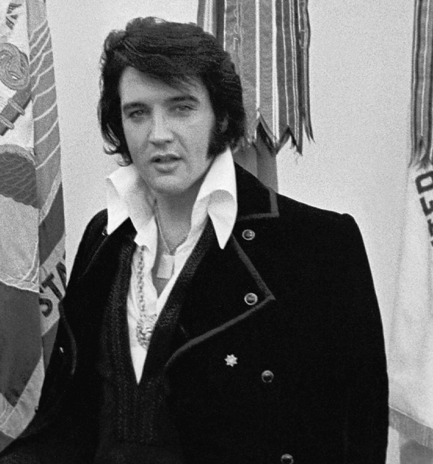 Elvis Presley meets US President Richard Nixon in the White House Oval Office, December 21st, 1970