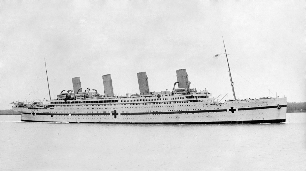 HMHS Britannic photographed during World War I