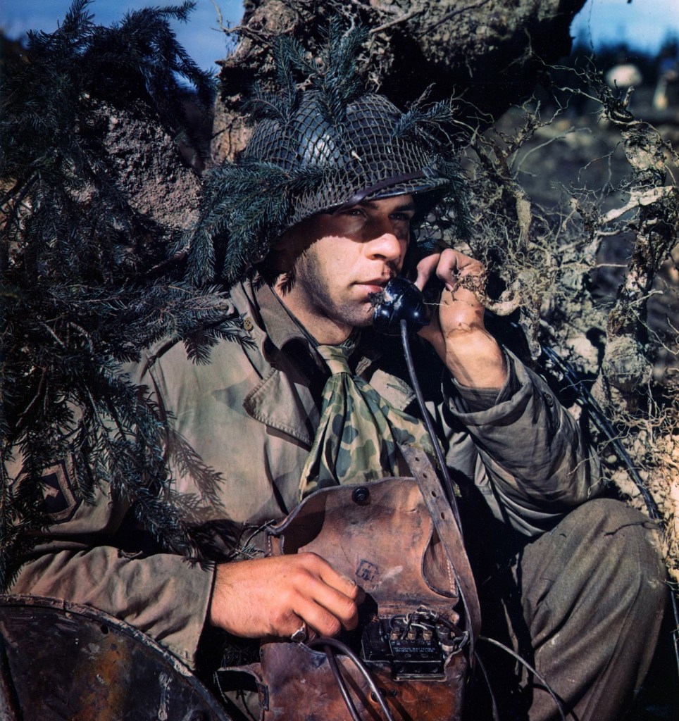 Field line telephones must be laid and kept in repair on the frontlines for vital communications.